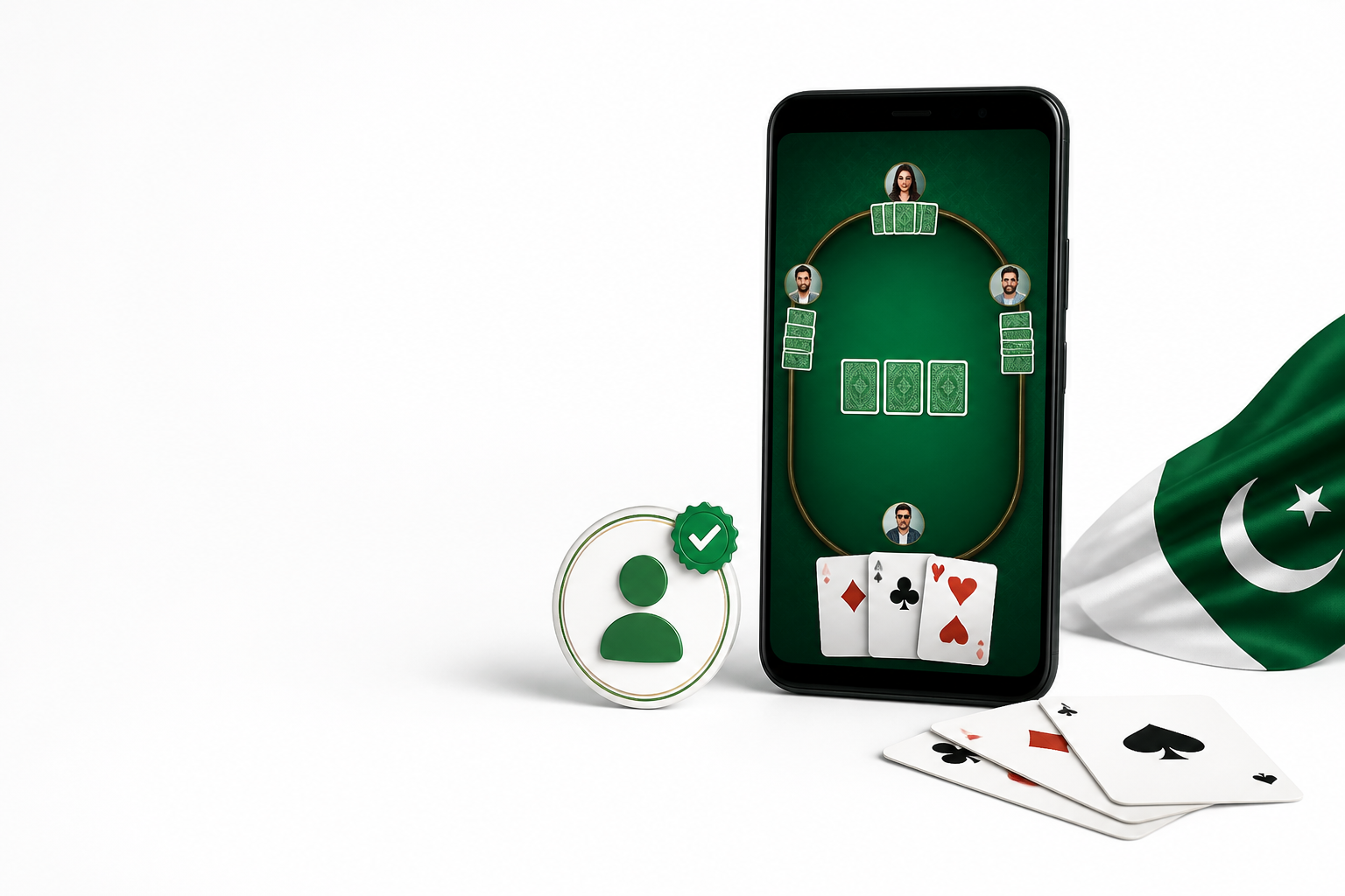 TeenPatti Vegas official Android card game preview on a white background